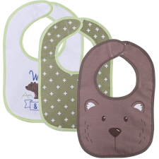 BAVOIRS 3PCES VELCRO UNIS BLANC/MARRON/VERT 0 MOIS+