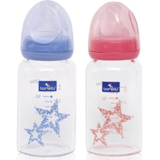 BIBERON ANTI-COLIQUE LORELLI EN VERRE BLEU-120ML-0M+