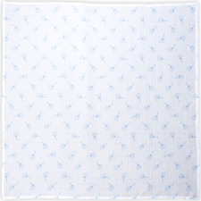 LANGE LORELLI 80X80 CM 100% COTON AQUATIQUE FLORAL BLANC