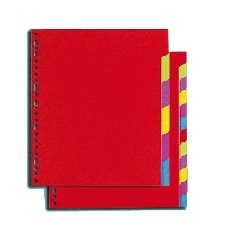 INTERCALAIRE CARTE LUSTREE A4 JEU DE 6 COULEURS ASSORTIES