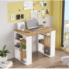 BUREAU BR1-AW - 6 ETAGERES - 10 COMPARTIMENTS - CHENE BLANC