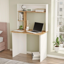 BUREAU BR2-AW 1 ETAGERE - 2 COMPARTIMENTS - CHENE BLANC