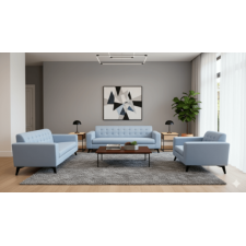 SALON 3 CANAPES IBT899 3 PLACES x 3 - BLEU