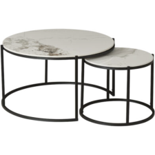 TABLE BASSE GIGOGNE CT613 - EFFET MARBRE - LOT DE 2