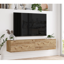 TABLE TV SUSPENDUE FR10-A - 2 PORTES - CHENE 1400 x 316 x 290 MM