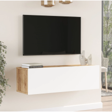TABLE TV SUSPENDUE FR12-AW - 1 PORTE - BLANC/CHENE