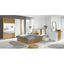 CHAMBRE COMPLETE WOOD - 3 PLACES - CHENE/BLANC