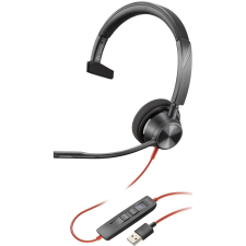 MICRO CASQUE HP POLY BLACKWIRE 3310 USB-C 118DB NOIR