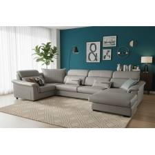 CANAPE PANORAMIQUE EN U 9613 GRIS PERLE