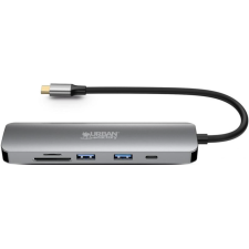 STATION D'ACCUEIL URBAN FACTORY HUBEE 6 EN 1 USB-C GRIS SIDERAL