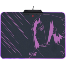 TAPIS SOURIS LEXIP NARUTO SASUKE LED NOIR/ROSE FUSCHIA