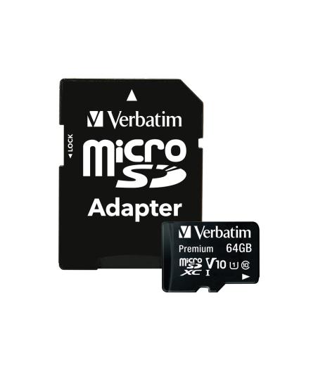 VERBATIM MICRO SDXC CARD 64GB CLASS (P)