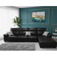 CANAPE D'ANGLE 2529 EN TISSU NOIR