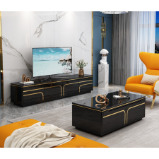 TABLE BASSE 92443 NOIR DORE