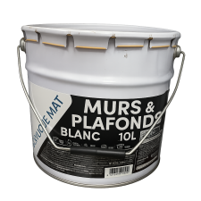 PEINTURE BATIR 1ER 10L MURS ET PLAFONDS ACRYLIQUE BLANC