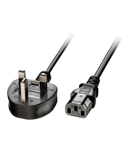 CABLE ALIMENTATION LINDY 30433 2M - 5A - UK 3 BROCHES