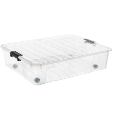 BOITE DE RANGEMENT 35L A ROULETTES ET A CLIPS