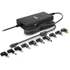 CABLE D ALIMENTATION UNIVERSELLE ALEE SLIM 90W -10 EMBOUTS NOIR