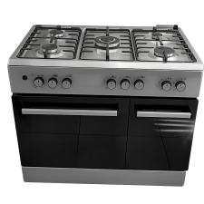 CUISINIERE BERKLAYS W965BUTGISR 5 FEUX ET FOUR GAZ AVEC BUTANETTE SILVER
