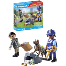 POLICIER CHIEN PLAYMOBIL DE RECHERCHE ET VOLEUR 27PIECES 4ANS+