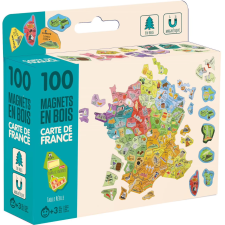 MAGNETS BOIS CARTE DE FRANCE 100 PIECES 3ANS+