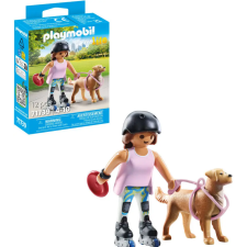 JEUNE FILLE ROLLEUSE PLAYMOBIL AVEC RETRIEVER 12 PIECES 4ANS+