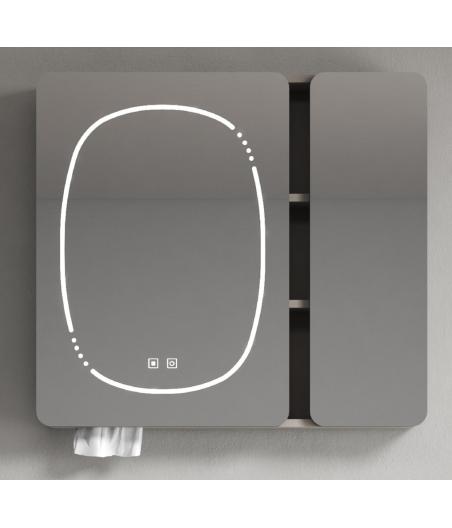 MIROIR LED AVEC RANGEMENT - GOYAVE-MIR-80