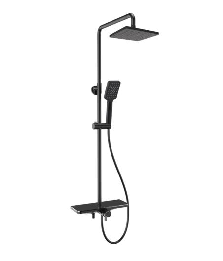 COLONNE DE DOUCHE NOIR BUKANE-BLACK-CARRE