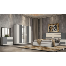 CHAMBRE A COUCHER UL-LR00078 LIT160 + ARMOIRE BLANC GRIS