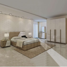 CHAMBRE A COUCHER UL23FD0712 LIT160 2CHEVETS +ARMOIRE 4PTES BLANC