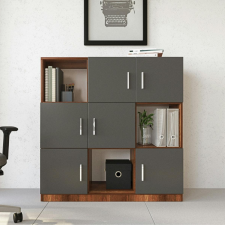 BIBLIOTHEQUE V07-BA - 9 NICHES - ANTHRACITE