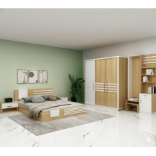 CHAMBRE A COUCHER UL25BE0040 LIT160 2CHEVETS -ARMOIRE BEIGE