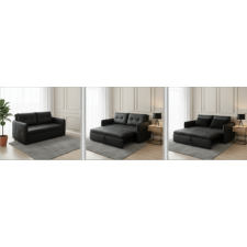 CANAPE CONVERTIBLE 2602 1.85METRE 2PLACES NOIR