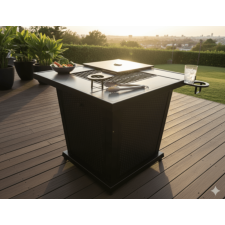 TABLE TERRASSE POUR BARBECUE 80X80X55