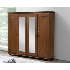 ARMOIRE BOIS MARVIN WARDROBE4D 4 PORTES 5 ETAGERES 2 MIROIRS