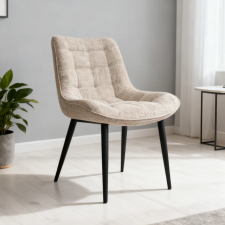 CHAISE DE TABLE MHC-409V REVETEMENT TISSU BEIGE