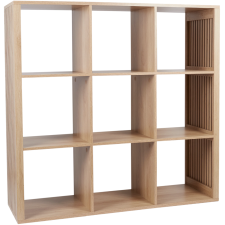 BIBLIOTHEQUE KLAUS EN BOIS HD0243 9 ESPACES DE RANGEMENT