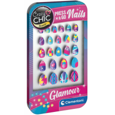 ONGLES PRESS AND GO CLEMENTONI GLAMOUR MULTICOULEURS 6ANS+