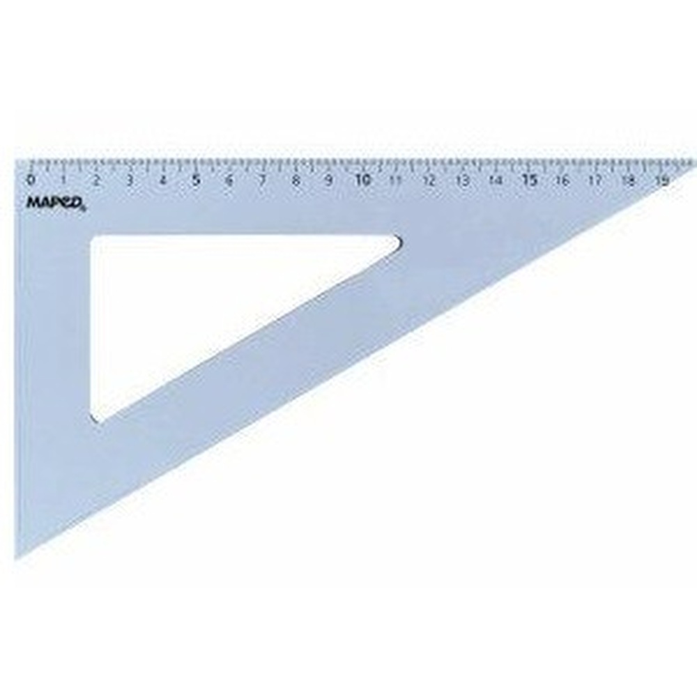 Equerre Géométrique (Rapporteur) Angle 45° - 15 cm