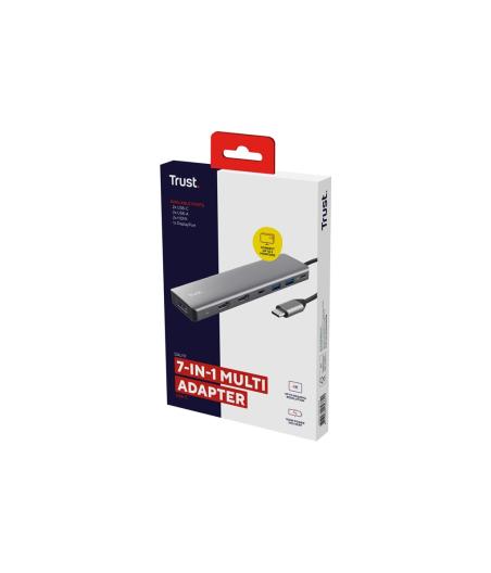 TRUST DALYX 7IN1 MULTIPORT ADAPTER GREY