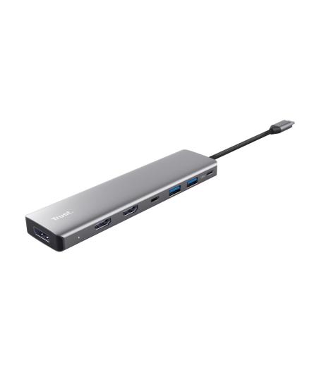 ADAPTATEUR TRUST DALYX 25661 7-EN-1 MULTIPORT GRIS