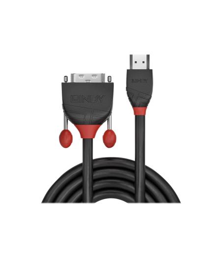 LINDY CA¢BLE HDMI VERS DVI-D BLACK LINE