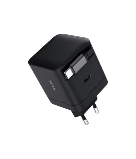 CHARGEUR SECTEUR TRUST MAXO 65W RETRACTABLE USB-C