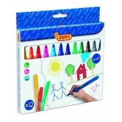 FEUTRES LAVABLES JOVI DE 12 COULEURS ÉPAIS  