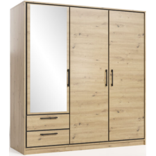 ARMOIRE 3 PORTES SELIM 2000X1630 EFFET CHENE