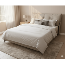 LIT 160X200 AVEC SOMMIER 622 GRIS CUIR