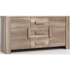 BUFFET FERA 2 PORTES 3 TIROIRS 168X85X47CM BOIS CLAIR
