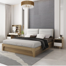 LIT 8002 AVEC COFFRE 160X200 BOIS TETE DE LIT BLANC