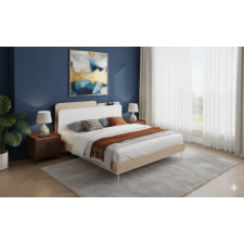 LIT DZ46 160X200 CHARGEUR USB INTEGRE CHENE BLANC