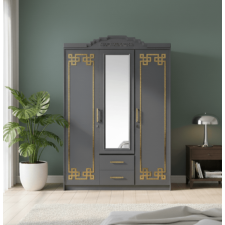 ARMOIRE 2 PORTES 8938-3 1200x500x2100 GRIS DORE